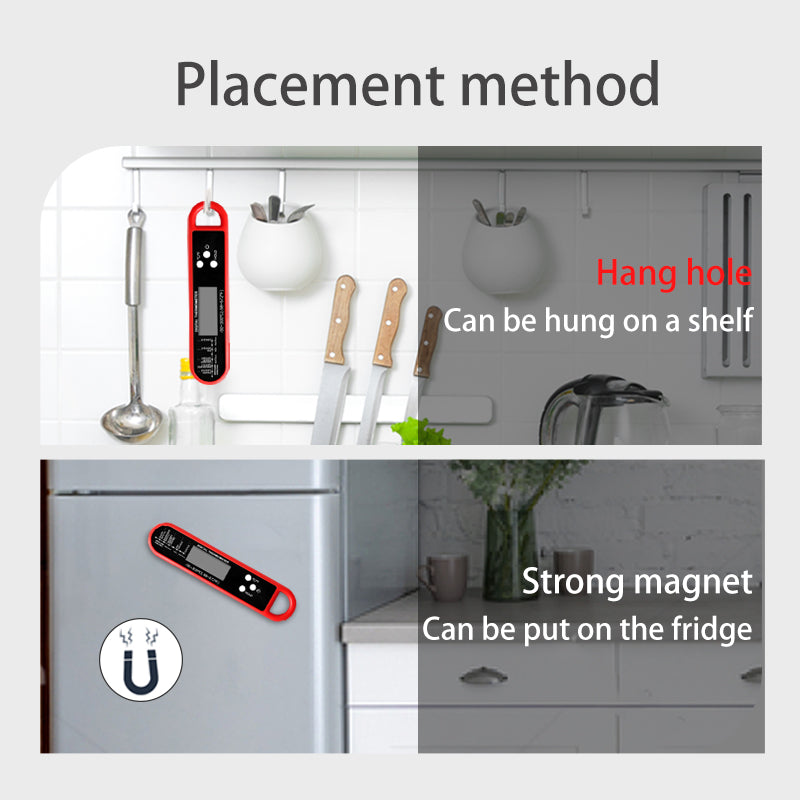 Meat Thermometer Digital - Instant Read Food Thermometer for Cooking Grilling Air Fryer Griddle Probe Kitchen Gadgets Essentials BBQ Accessories Grill Gifts for Men Him Dad Fathers Day