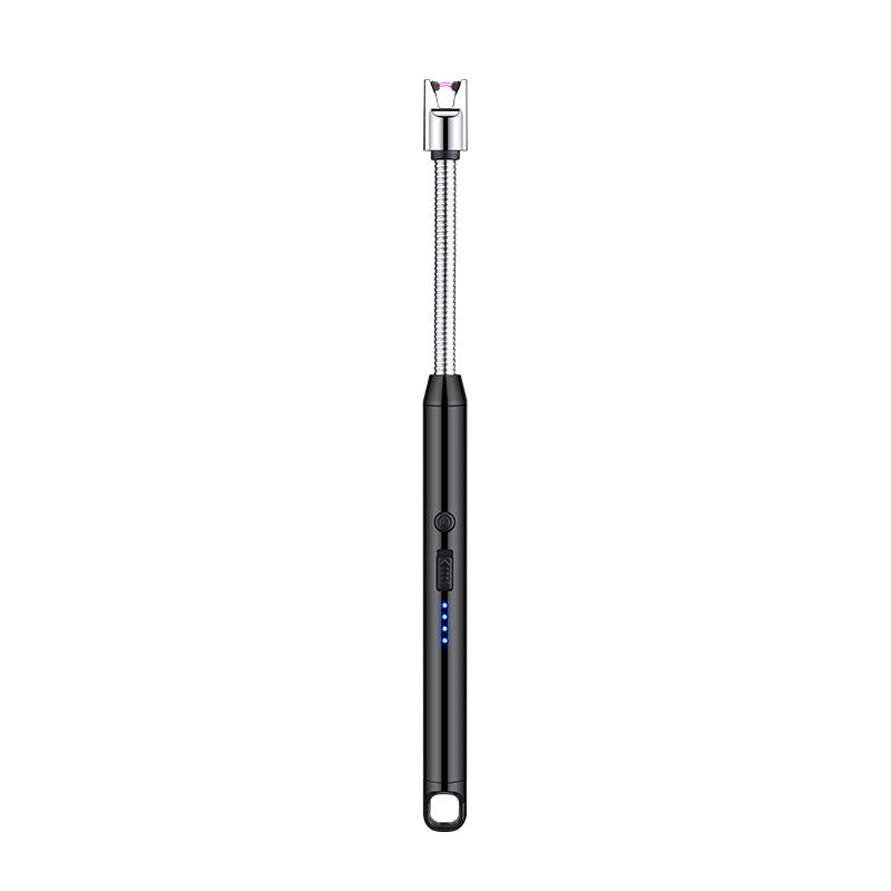 Hose Arc Lighter Ignition Kitchen Igniter Candle Lighter, Electric Rechargeable Arc Lighter with LED Battery Display Long Flexible Neck USB Lighters for Light Candles Gas Stoves Camping Barbecue