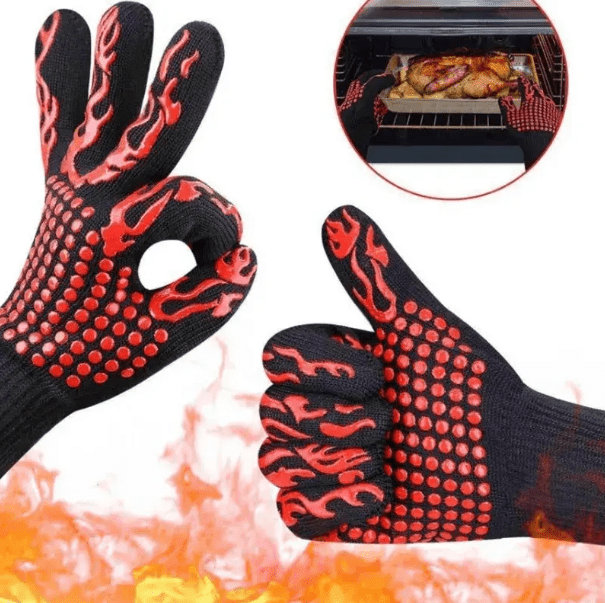 BBQ Gloves – 1472°F Silicone, Non-Slip for Grilling, Cooking & Baking