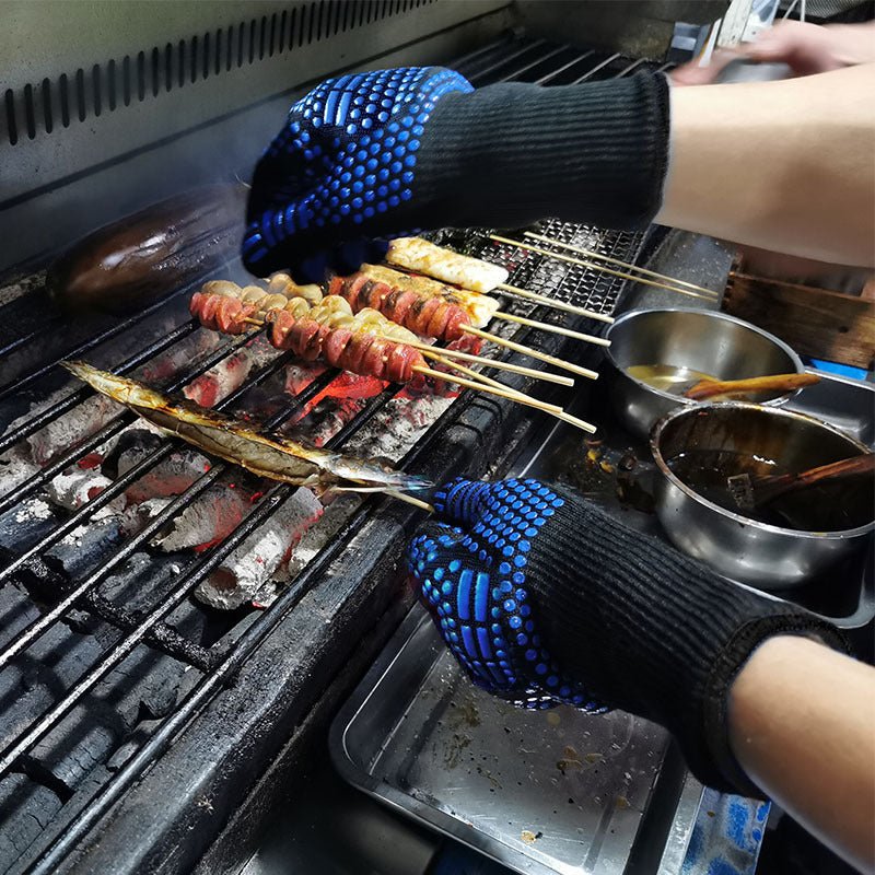 BBQ Gloves – 1472°F Silicone, Non-Slip for Grilling, Cooking & Baking