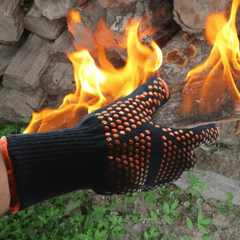 BBQ Gloves – 1472°F Silicone, Non-Slip for Grilling, Cooking & Baking