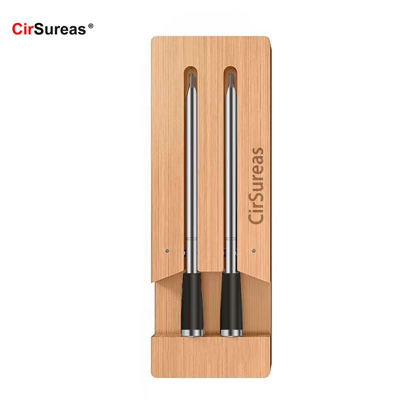 Cirsureas Pro2 Thermometer – 500ft Range, 2 Probes for Family BBQ & Outdoor Feasts