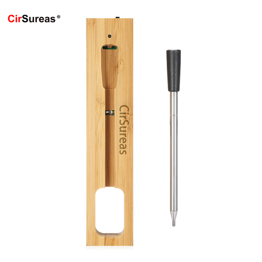 CirSureas Wireless Meat Thermometer 5.2 bluetooth food thermometer for Beef Turkey Lamb,500Ft Remote Range for BBQ, Oven, Grill, Kitchen, Smoker,Stover, Rotisserie