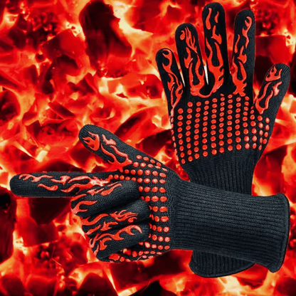 BBQ Gloves – 1472°F Silicone, Non-Slip for Grilling, Cooking & Baking