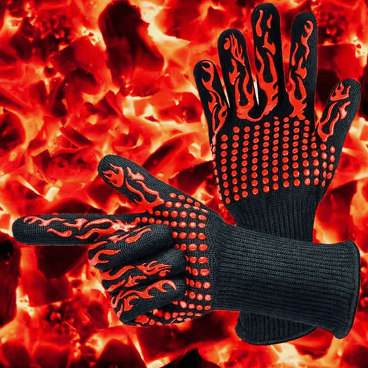 BBQ Gloves – 1472°F Silicone, Non-Slip for Grilling, Cooking & Baking