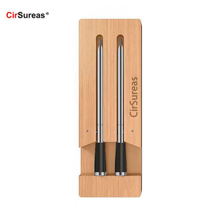 Cirsureas Pro2 Thermometer – 500ft Range, 2 Probes for Family BBQ & Outdoor Feasts