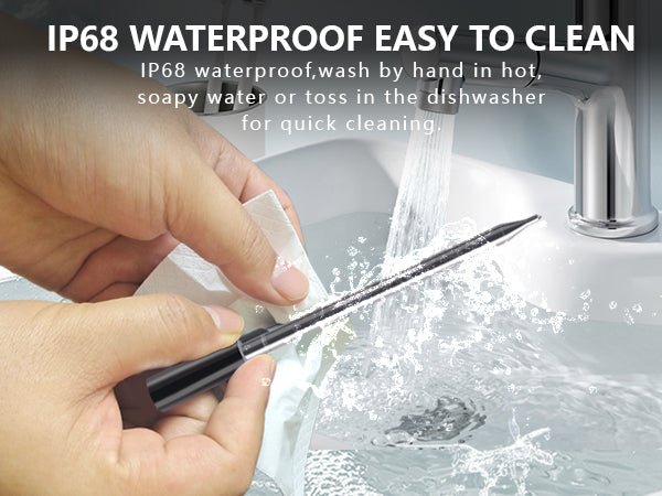 Cirsureas Ceramic Probe Thermometer – Wireless, 500°C for BBQ & Kitchen