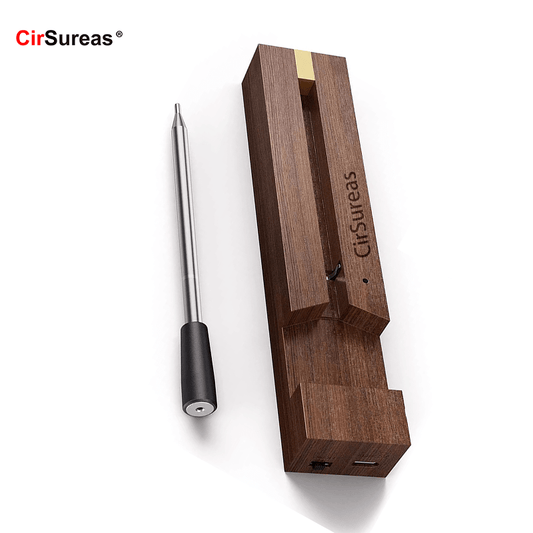 Cirsureas Bluetooth Meat Thermometer – 500ft Range, Single Probe for Steaks & Burgers